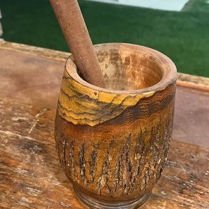 Mortero de Madera Artesanal con Mazo - imagen 5