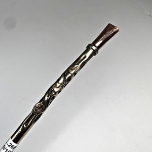 Bombilla Criolla Curva de Plata con Grabados - imagen 3