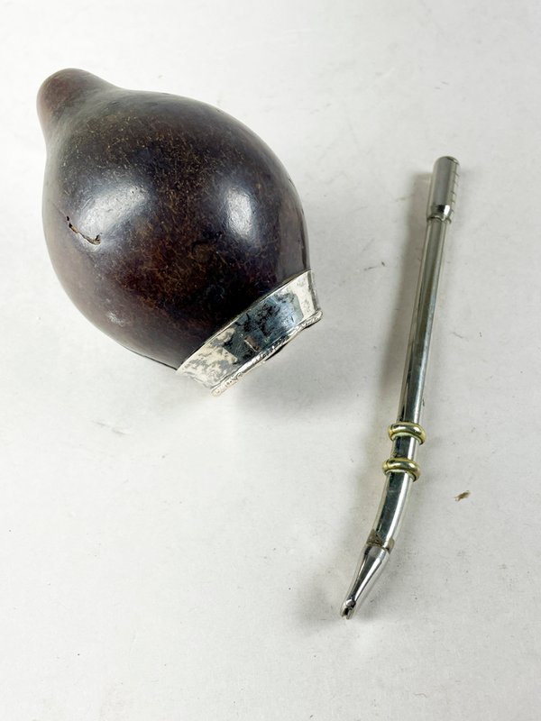 Mate con bombilla y boquilla labrada de 10,5 cm - imagen 2