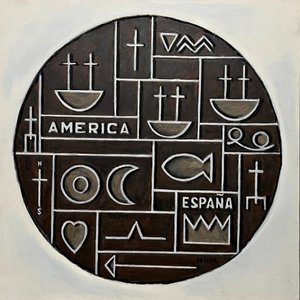 Olga Piria "Moneda" Óleo sobre Tela 103x103 cm - imagen 1