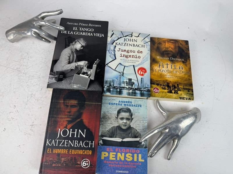 Colección de 5 libros de novela y thriller histórico/policial