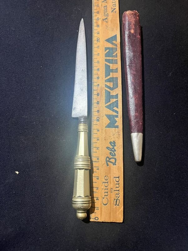 Cuchillo Antiguo Broqua & Sholberg Importado con Vaina - imagen 1