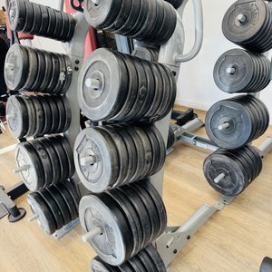 Soporte Body-Solid para discos de gimnasio con 20 discos de 5 kg, 28 de 2.5 kg y 16 de 1 kg - imagen 3