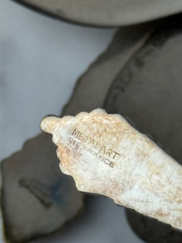 Lotes de cubiertos labrados de plata para postre - imagen 15