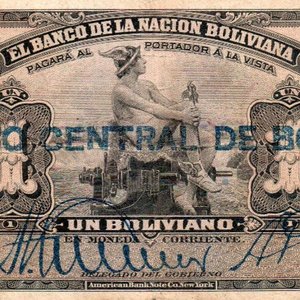 Lote anterior: Billete de 1 Boliviano Bolivia 1911, Banco de la Nación Boliviano con resello del Banco Central de Bolivia