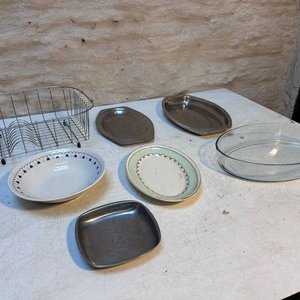 Lote de Utensilios de Cocina: Escurridor Metálico, Bandejas de Acero Inoxidable y Cerámica Lozur - imagen 3