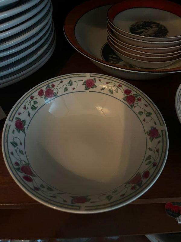 Juego de Platos de Postre con Diseño Floral