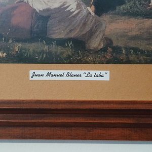 Reproducción "La Taba" de Juan Manuel Blanes con Marco de Madera - imagen 3