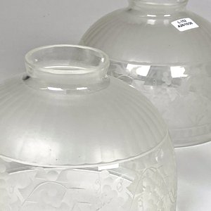 Seis Pantallas de Cristal Tallado Ácido para Lámparas - imagen 2