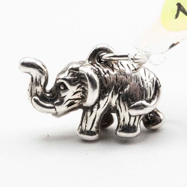 Dije Plata "Elefante" Detallado - 2.5 x 1.5 cm - imagen 1