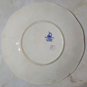 Plato de Porcelana Wedgwood & Co. "Bristol" Inglés Azul Cobalto Principios Siglo XX - imagen 4