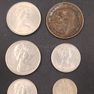 Lote de 6 Monedas Británicas con Rostros Reales - imagen 2