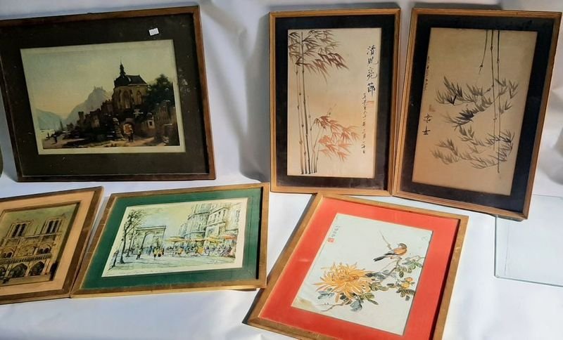 Lote de 6 Láminas Decorativas con Marcos
