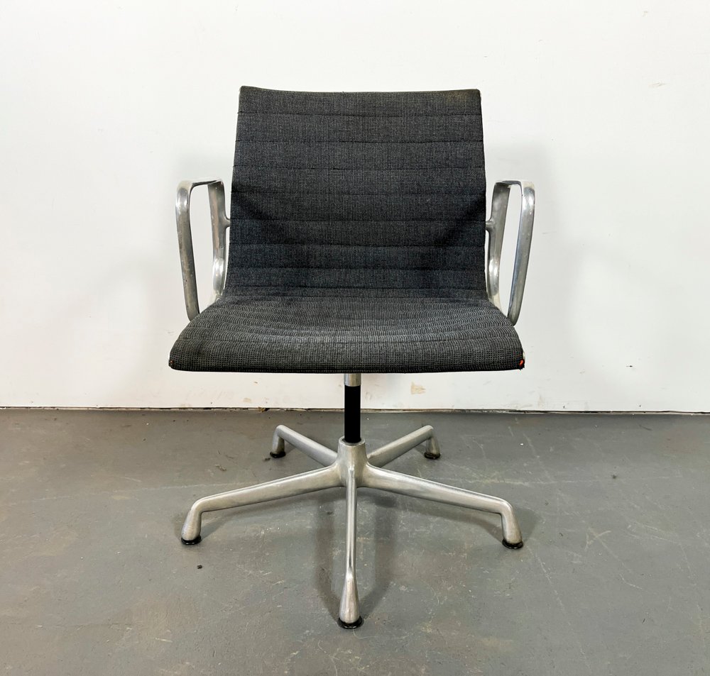 Sillón de Oficina Giratorio Estilo Herman Miller Tapizado Gris