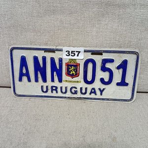 Lote anterior: Chapa Matrícula Uruguaya ANN 051 Blanca y Azul
