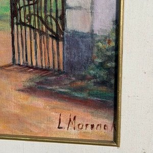 Óleo "Árboles en Flor" de L. Moreno, 44 x 36 cm - imagen 4
