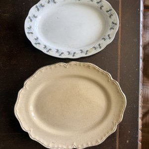 Dos Fuentes Ovaladas de Porcelana China e Inglesa - imagen 2