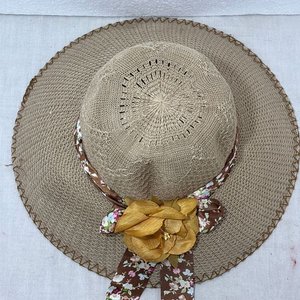 Lote de 3 Sombreros de Paja con Cintas y Flores Decorativas - imagen 7