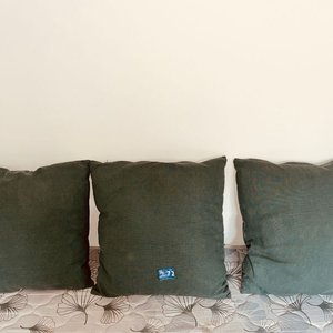3 Almohadones Verdes Oscuros 40x40 cm - imagen 1