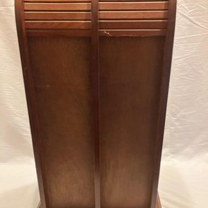 Mueble Organizador Vintage de Madera para CDs y DVDs con Puerta Persiana - imagen 3
