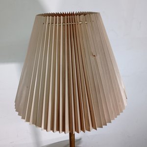 Lámpara de Pie Bronce y Vidrio con Pantalla de Tela - Funciona - imagen 3