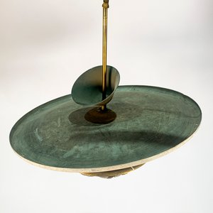 Colgante de Metal Dorado y Blanco con Aplicaciones de Vidrio Tipo Almendras - imagen 3