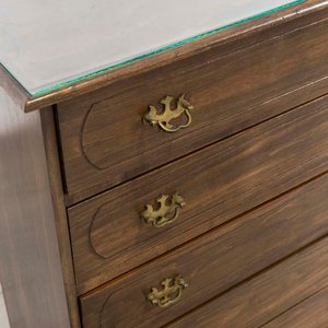 Cajonera Colonial de Madera con 5 Cajones y Detalles en Lustre - imagen 2