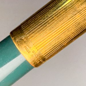 Dos Plumas Fuente Parker: Una Verde y Dorada, Otra Negra y Plateada - imagen 4