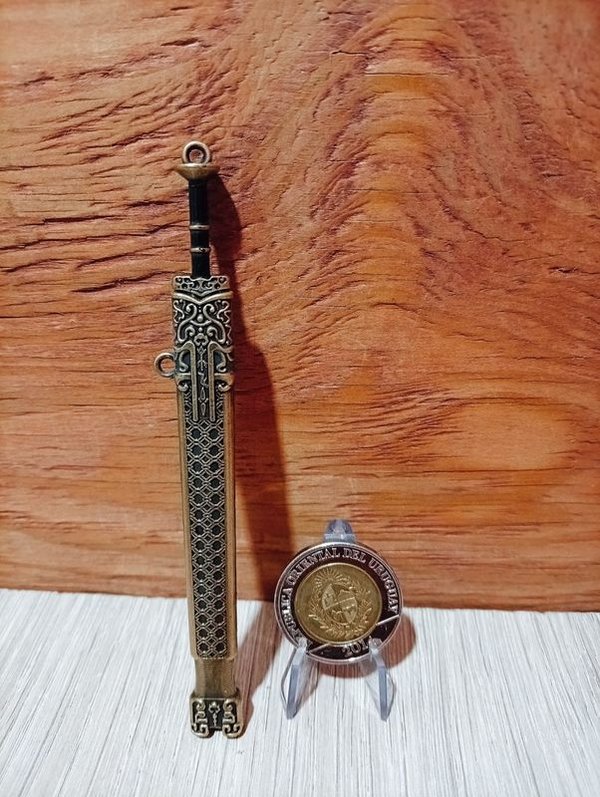 Espada China Jian Miniatura o Abrecartas en Metal - 12 cm - imagen 1