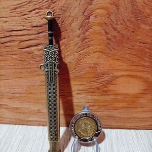 Espada China Jian Miniatura o Abrecartas en Metal - 12 cm - imagen 1