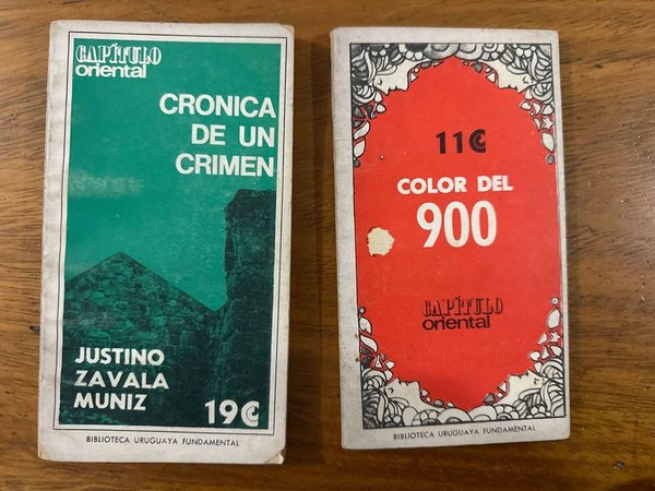 Libros "Crónica de un Crimen" y "Color del 900" de Justino Zabala Muñiz