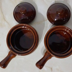 Tazones de Cerámica Esmaltada para Sopa con Tapa y Mango - imagen 2