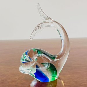 Ballena de Cristal Murano y Pez en Vidrio Prensado - imagen 3