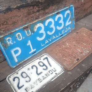 Lote siguiente: Lote de 3 Chapas Patentes Antiguas de Uruguay: Soriano, Paysandú y Lavalleja