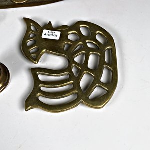 Juego de Licor de Bronce con Posafuente y Soportes Decorativos - imagen 4