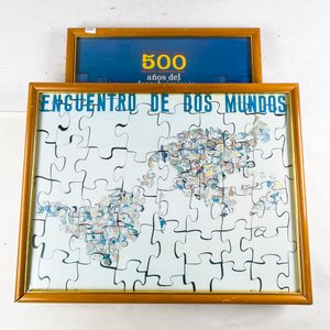 Lote anterior: Dos Cuadros Afiche "Encuentro de Dos Mundos" 58 x 44 cm