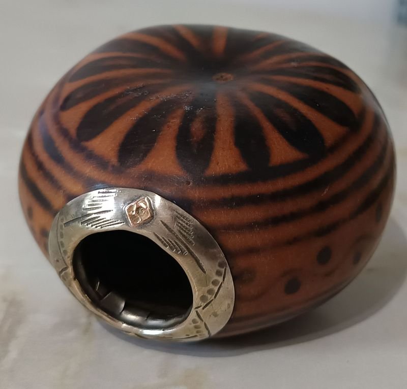 Mate galleta con Virola de Plata y ORO: Un artículo de lujo - imagen 2