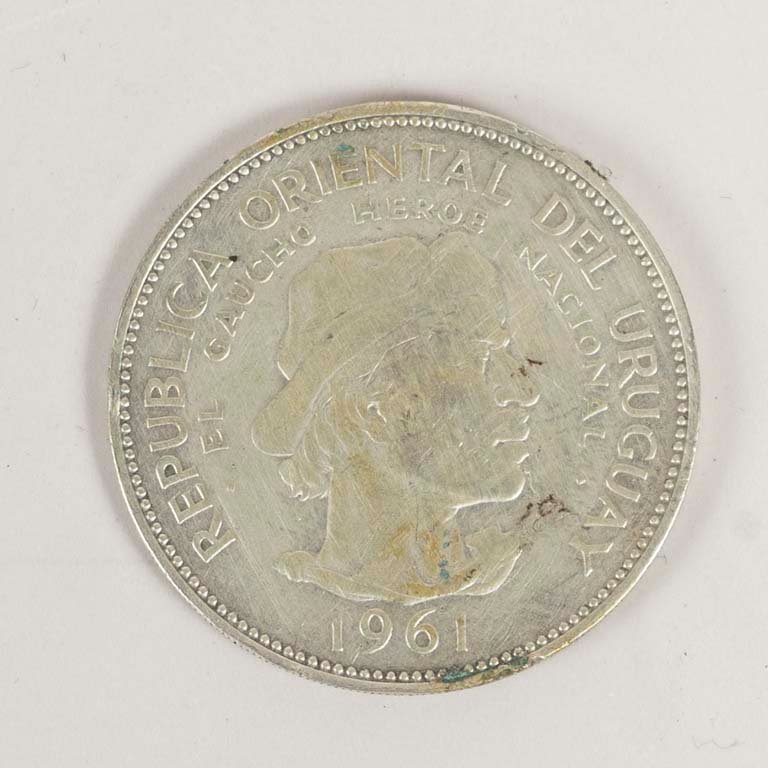 Moneda de Plata "El Gaucho" 1961 - 10 Pesos Uruguayos