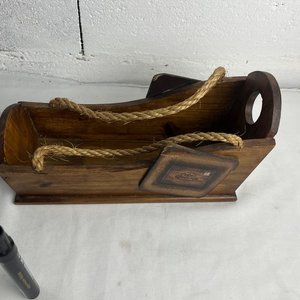 Porta Vino de Madera con Asas de Yute - imagen 6