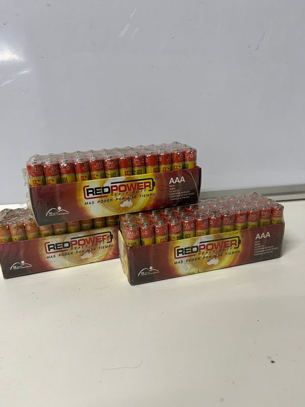 Cajas de Pilas AAA Red Power - Pack de 48 Unidades
