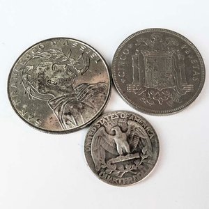 Moneda de Plata de EEUU, Moneda de España y Medalla Religiosa - imagen 2