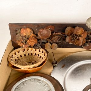 Lote de Adornos, Cuadros, Lámparas y Centros de Mesa Vintage - imagen 2