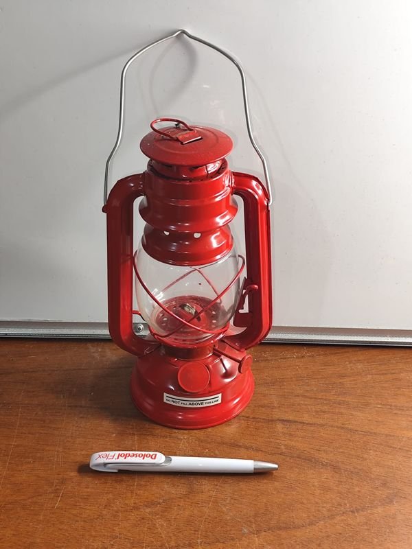 Farol a Querosene Rojo Nuevo Completo