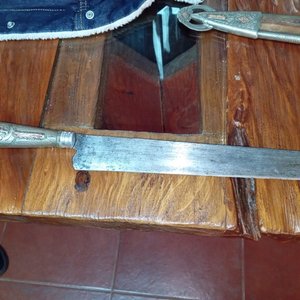 Cuchillo "Ginete" con Cabo y Vaina de Plata y Oro - 47 cm - imagen 13