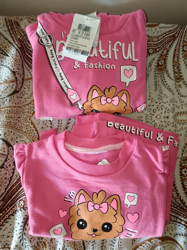 Lote de ropa para bebé con capucha y calzas de felpa - imagen 3