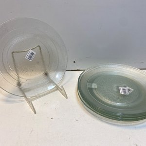 6 Platos Llanos Transparentes de Vidrio - imagen 2
