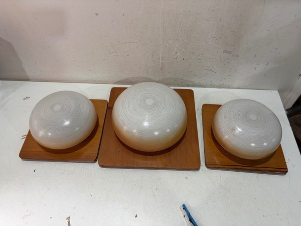 Juego de 3 Plafones de Luz Redondos, Dos Grandes y Uno Chico - imagen 1