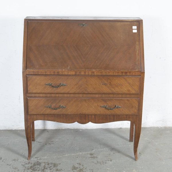 Mueble Secretaire Antiguo con Alzada y Estantes - imagen 1
