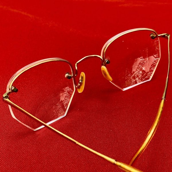Antiguos lentes enchapados en oro de excelente estado - imagen 7