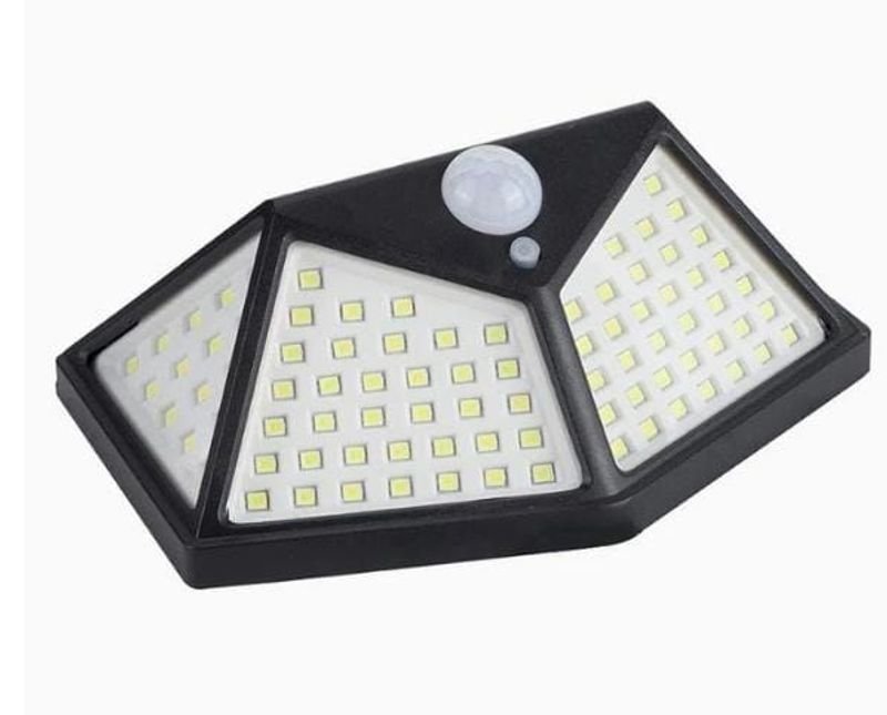 Foco Solar LED con Sensor de Movimiento y 4 Paneles